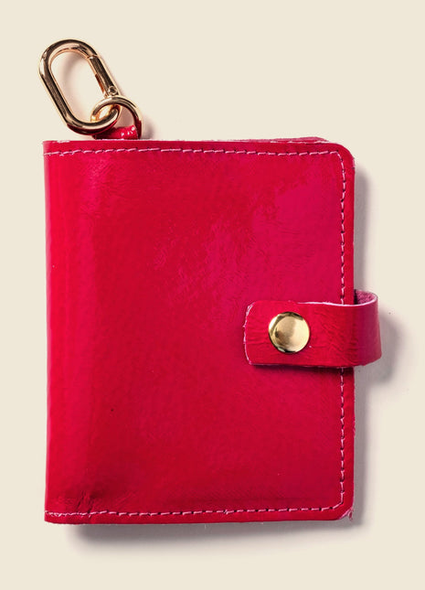 Wallet with Snap and Key Ring - Hot Pink