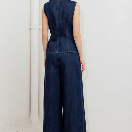 Indigo Icon Denim Vest Top