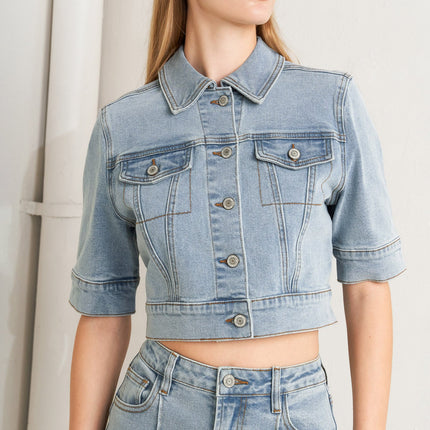 MODERN NEUTRAL DENIM JACKET