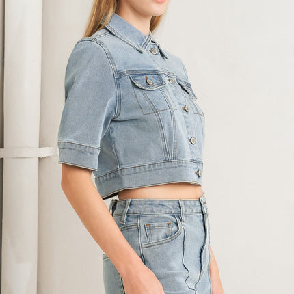 MODERN NEUTRAL DENIM JACKET