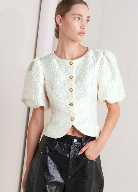 ROSÉ TEXTURE WOVEN TOP