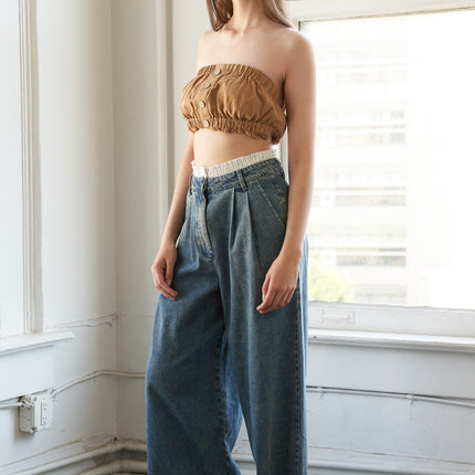 SOMEWHERE UP ABOVE DENIM PANTS