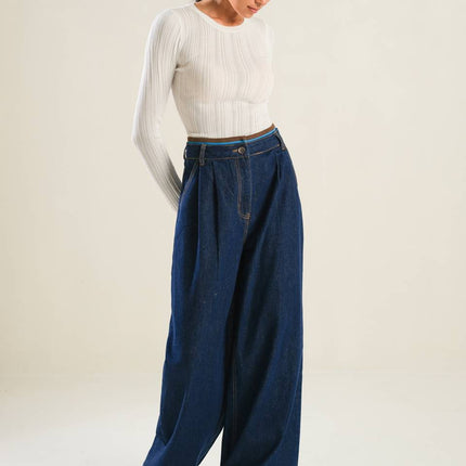 CRISP CANVAS DENIM PANTS