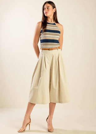 DRIFTING CURRENTS WOVEN CULOTTE PANTS