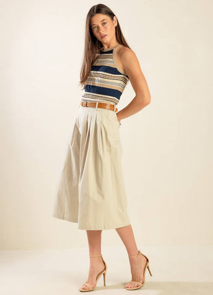 DRIFTING CURRENTS WOVEN CULOTTE PANTS