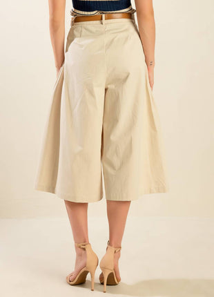DRIFTING CURRENTS WOVEN CULOTTE PANTS