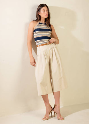 DRIFTING CURRENTS WOVEN CULOTTE PANTS