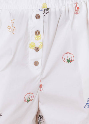 AFTER HOURS WHITE WOVEN SHORTS