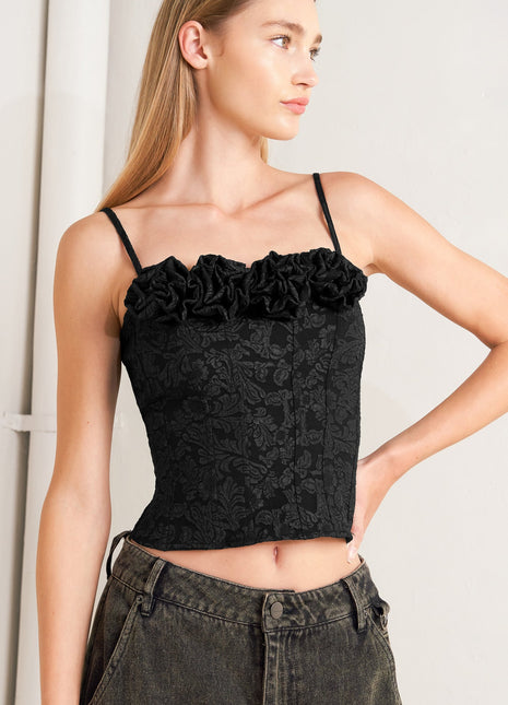 FOREVER DAYDREAMING WOVEN TOP