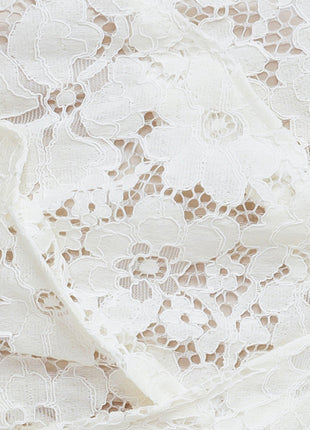 CHANTILLY FLAIR WOVEN LACE TUBE TOP