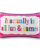 Fun And Games Needlepoint Pillow
