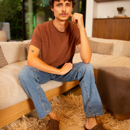 MENS CLOSED MULE BLACK