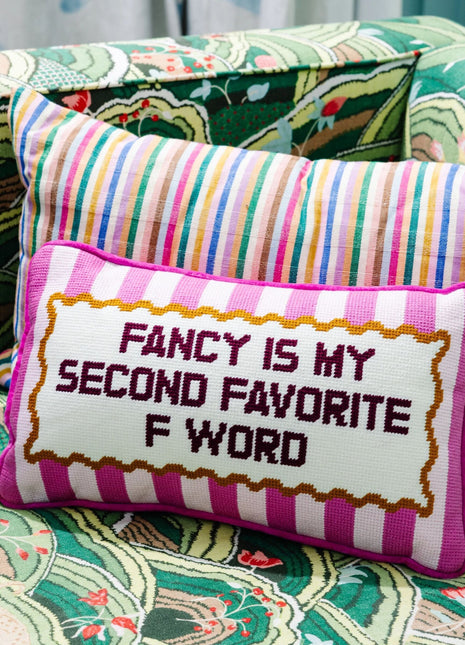 Fancy Needlepoint Pillow Needlepoint Furbish Studio