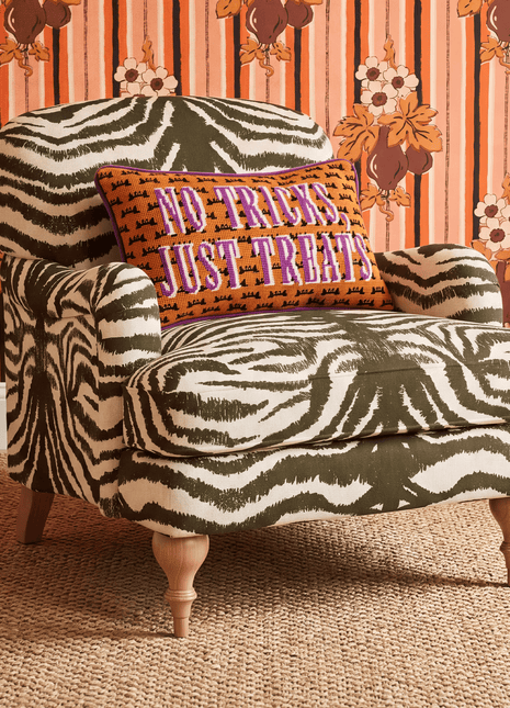 No Tricks Needlepoint Pillow