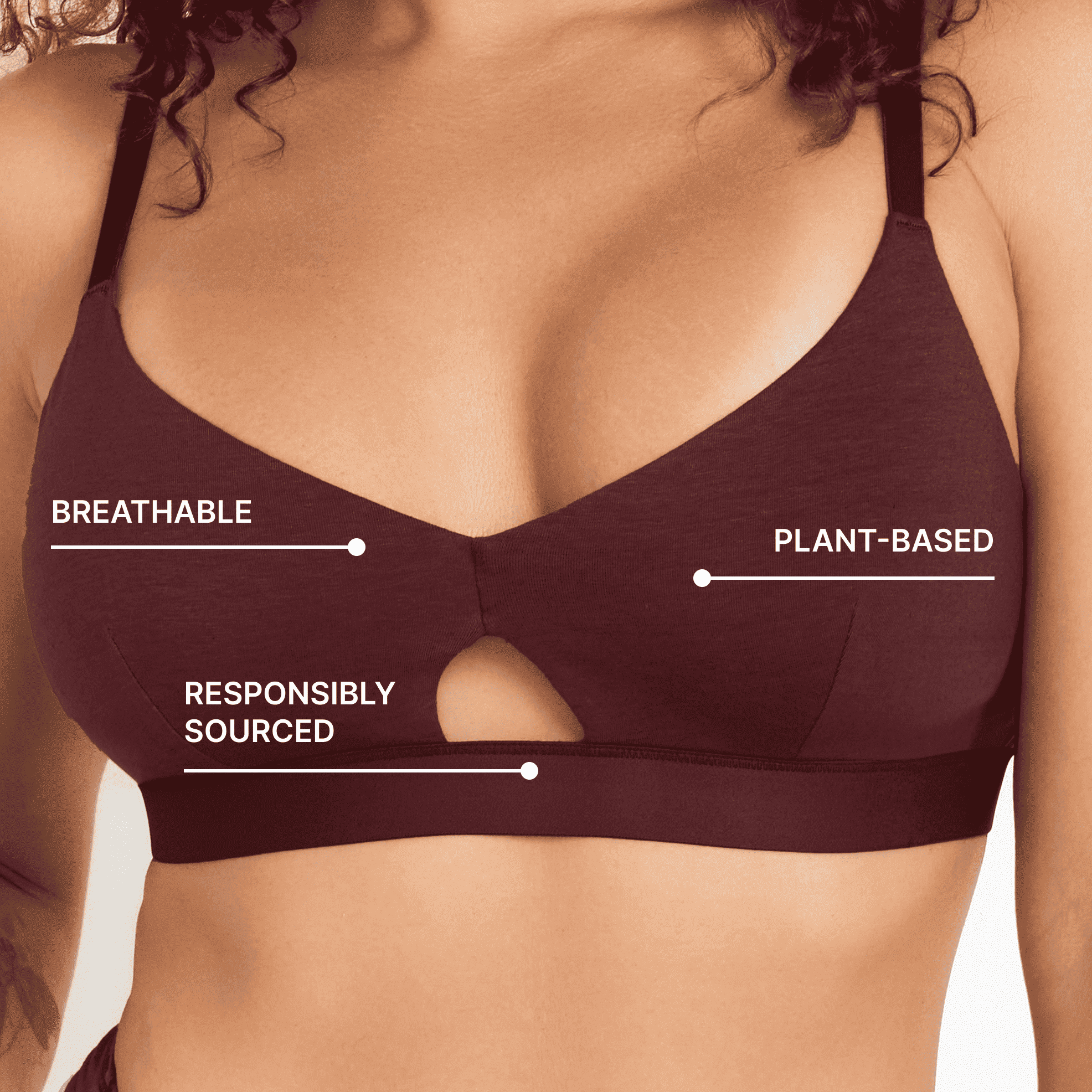 Keyhole Bra, in Sour Cherry
