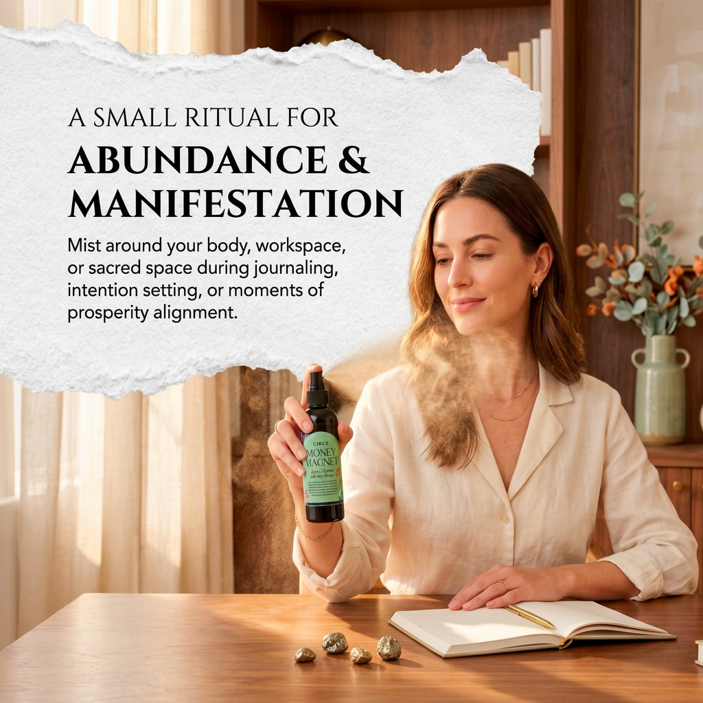 Money Magnet Smudge Spray – 4 oz | Abundance, Prosperity & Good Fortune Ritual Spray with Herbs & Clean Fragrance