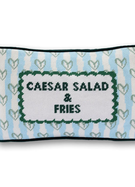 Girl Dinner Needlepoint Pillow
