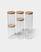 Bamboo Lid Glass Canister Set