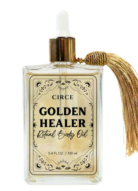 Healing Ritual Body Oil — Lavender & Chamomile Oil with Golden Healer Quartz