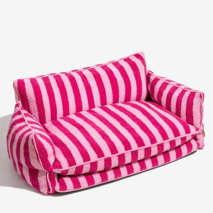 The Striped Double Layer Memory Foam Pet Sofa Lounger