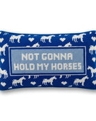 Hold My Horses Needlepoint Pillow