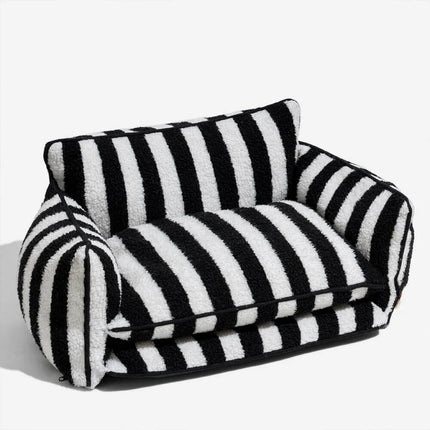 The Striped Double Layer Memory Foam Pet Sofa Lounger