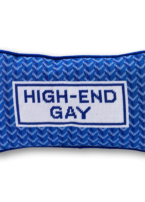 High End Gay Needlepoint Pillow