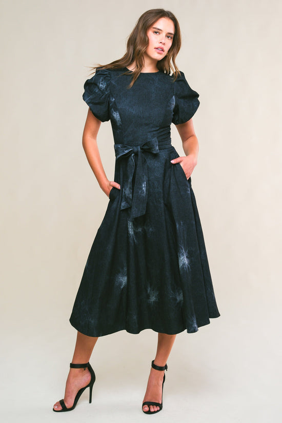 Garden Grace Twill Midi Dress