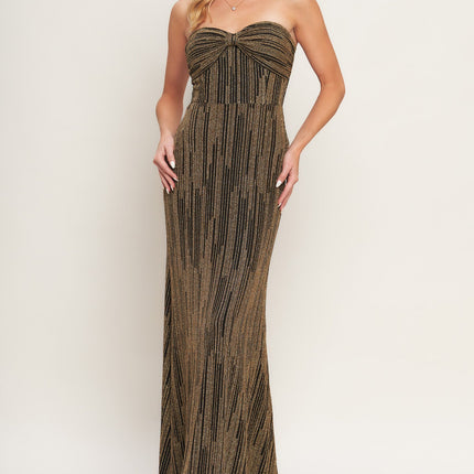 Sacred Promises Metallic Woven Maxi Dress