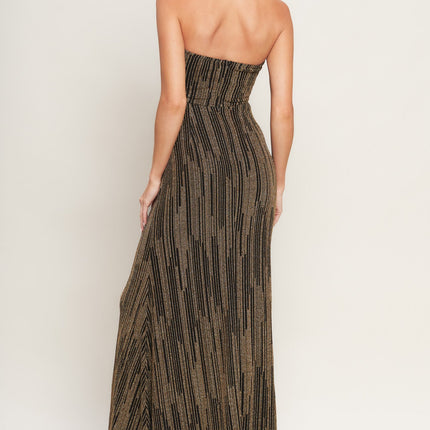Sacred Promises Metallic Woven Maxi Dress