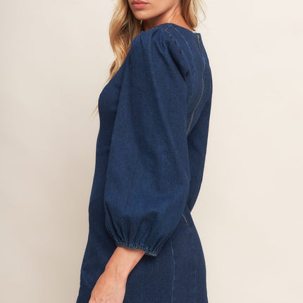TIMELESS DENIM MINI DRESS