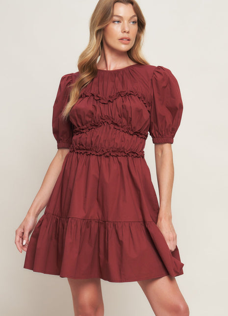 PLAYFUL CLASSIC WOVEN MINI DRESS