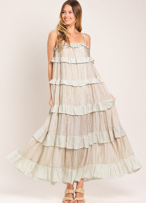 DUNE SERENA WOVEN MIDI DRESS