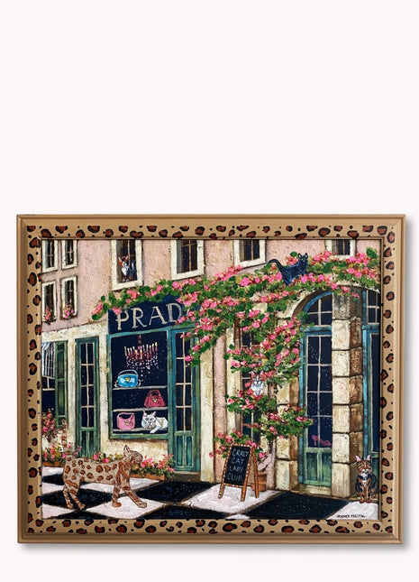 Crazy Cat Lady Club ( Original Painting - Painted Thrifted Painting )