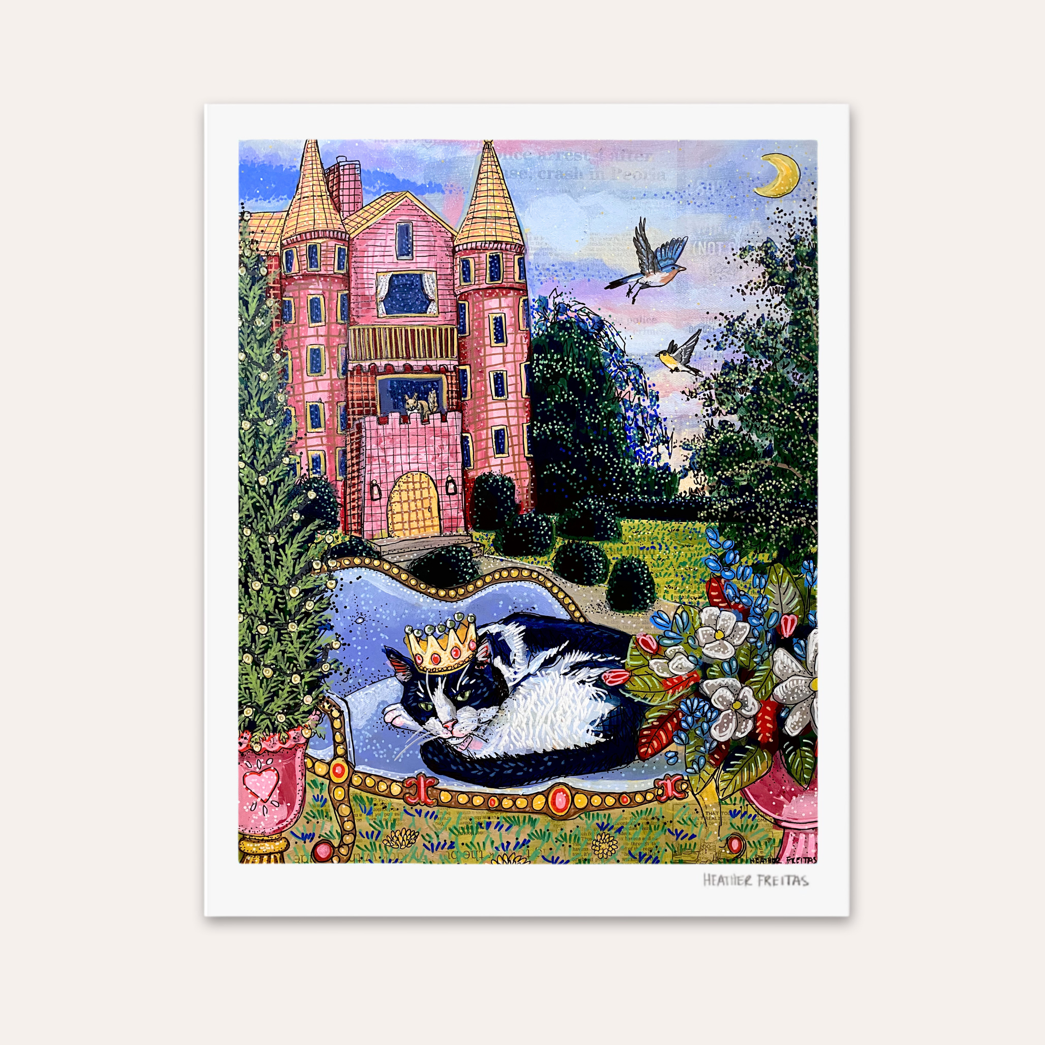Princess Kitty Hand Signed Fine Art Print
