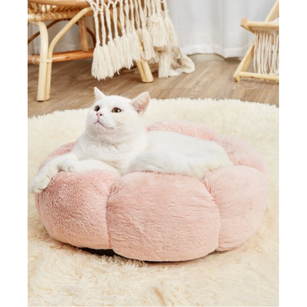 Autumn Winter Plus Velvet Thick Round Flower Cat Litter Kennel