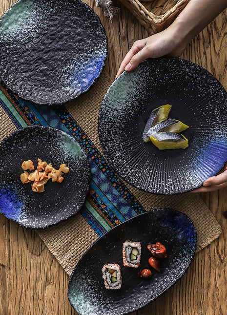 Ceramic Tableware Household Hall Plate Round Flat Plate