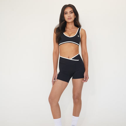 I Am Right Where I Need To Be Black Butter Sports Bra