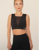 I Am Treasured Mesh Panel Quick Dry Butter Black Bra Sports Bras KIMITH BRAND