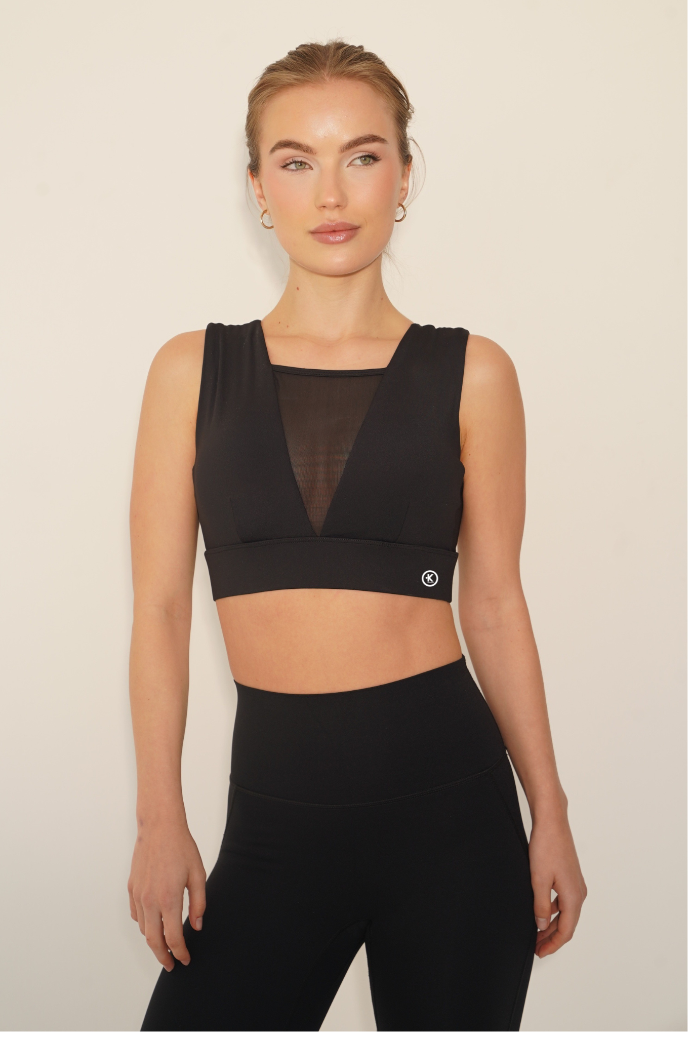 I Am Treasured Mesh Panel Quick Dry Butter Black Bra Sports Bras KIMITH BRAND