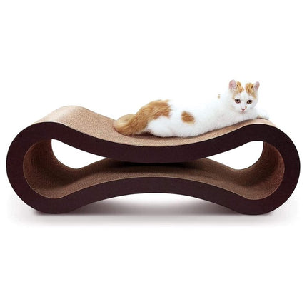 8 Shaped Double-Sided Cat Scratcher Lounger