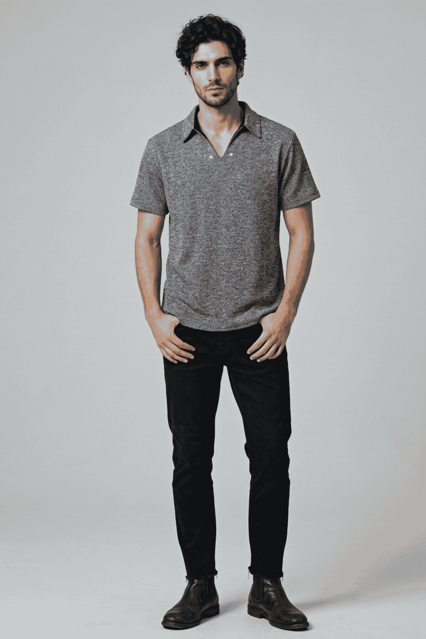 Men's Heather Short Sleeve Polo