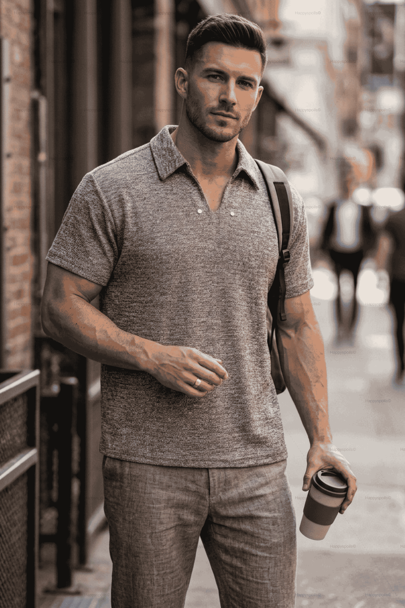 Men's Heather Short Sleeve Polo