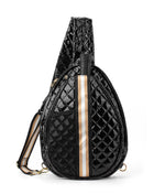 The Brooklyn | Pickleball Puffer Sling Bag Black Pickleball Bag Babs+Birdie