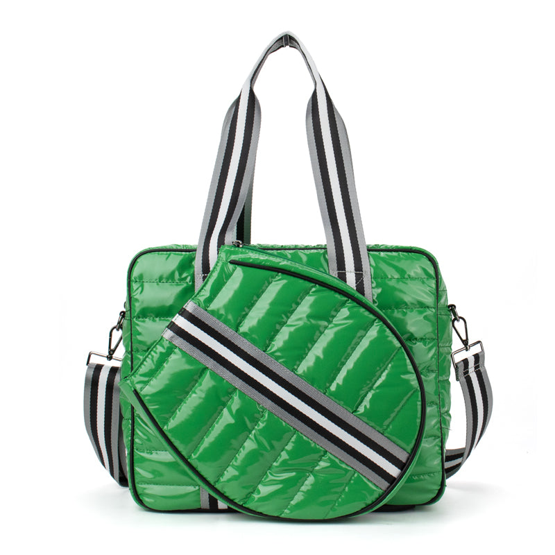 The Brooke | Tennis Puffer Duffel Sport Bag | 6 Colors Kelly Green Tennis Bag Babs+Birdie
