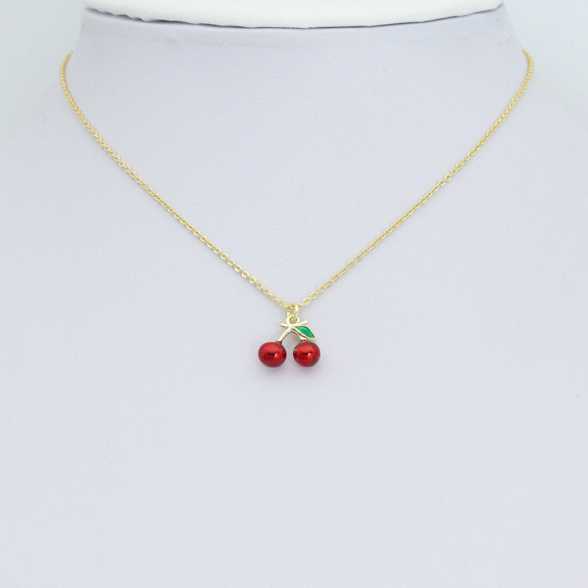 Enamel Cherry Charm, Sku#Y577