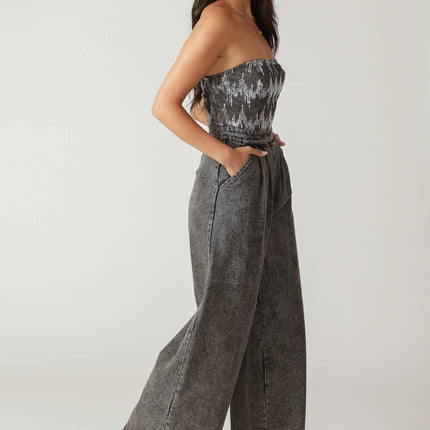 DELICATE TOUCH DENIM JUMPSUIT