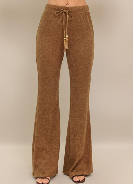 FLARE TOUCH SOLID KNIT PANTS