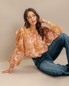 PAISLEY BREEZE  WOVEN JACQUARD TOP