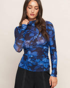 ILLUMINATED PETAL POWER MESH TOP